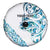 All White Maori Tribal Tattoo Personalised Spare Tire Cover Polynesian Style