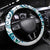 All White Maori Tribal Tattoo Steering Wheel Cover Polynesian Style