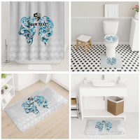 Queensland Maori Kiwi Personalised Bathroom Set Ma Kakariki Papua Shell Maori Tribal Tattoo - Polynesian Pride