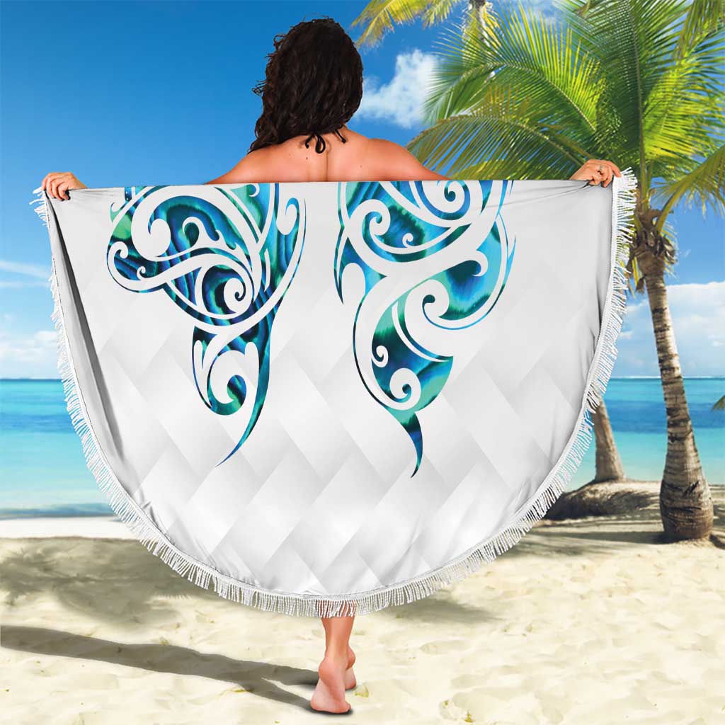 Queensland Maori Kiwi Personalised Beach Blanket Ma Kakariki Papua Shell Maori Tribal Tattoo