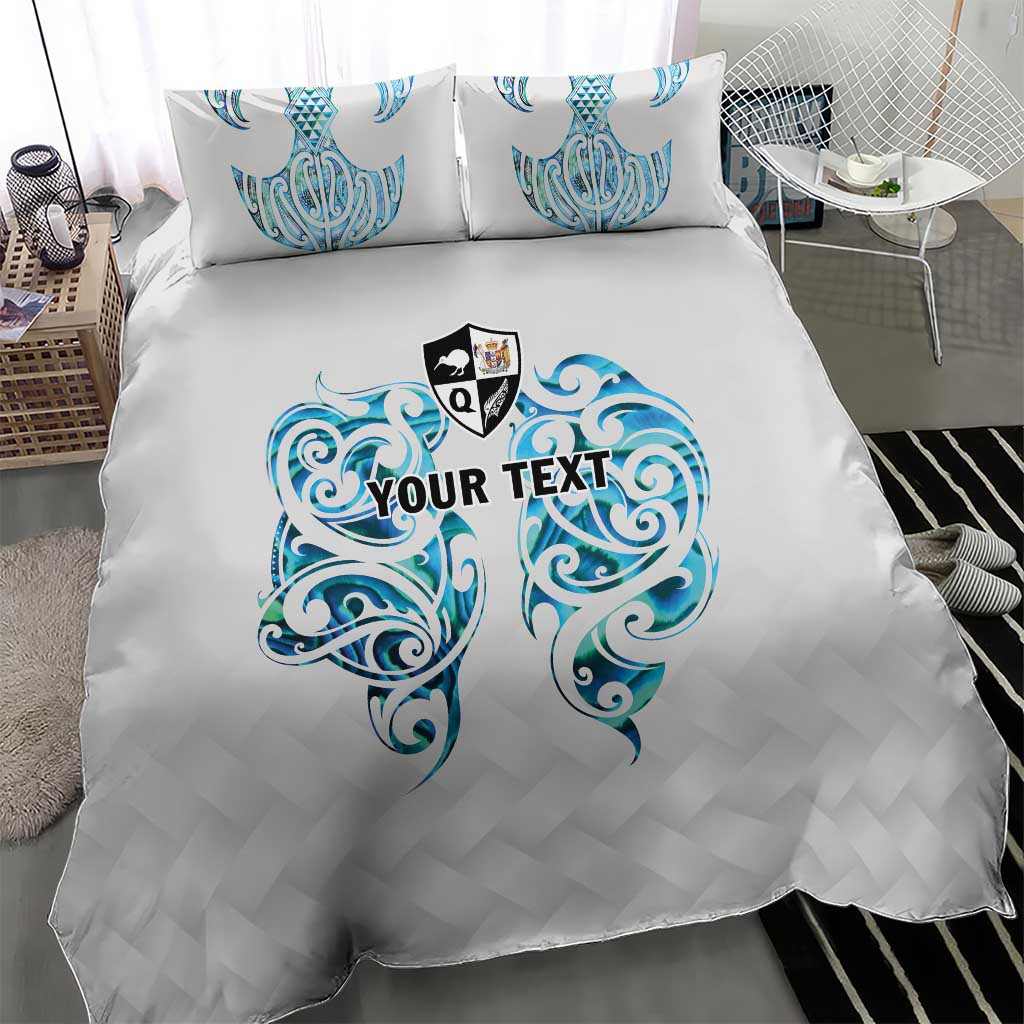 Queensland Maori Kiwi Personalised Bedding Set Ma Kakariki Papua Shell Maori Tribal Tattoo