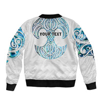 Queensland Maori Kiwi Personalised Bomber Jacket Ma Kakariki Papua Shell Maori Tribal Tattoo LT9 - Polynesian Pride