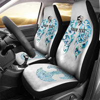 Queensland Maori Kiwi Personalised Car Seat Cover Ma Kakariki Papua Shell Maori Tribal Tattoo