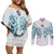 Queensland Maori Kiwi Personalised Couples Matching Off Shoulder Short Dress and Long Sleeve Button Shirt Ma Kakariki Papua Shell Maori Tribal Tattoo