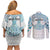 Queensland Maori Kiwi Personalised Couples Matching Off Shoulder Short Dress and Long Sleeve Button Shirt Ma Kakariki Papua Shell Maori Tribal Tattoo