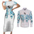 Queensland Maori Kiwi Personalised Couples Matching Short Sleeve Bodycon Dress and Long Sleeve Button Shirt Ma Kakariki Papua Shell Maori Tribal Tattoo