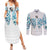 Queensland Maori Kiwi Personalised Couples Matching Summer Maxi Dress and Long Sleeve Button Shirt Ma Kakariki Papua Shell Maori Tribal Tattoo