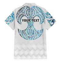 Queensland Maori Kiwi Personalised Family Matching Mermaid Dress and Hawaiian Shirt Ma Kakariki Papua Shell Maori Tribal Tattoo LT9 - Polynesian Pride