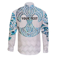 Queensland Maori Kiwi Personalised Family Matching Puletasi and Hawaiian Shirt Ma Kakariki Papua Shell Maori Tribal Tattoo LT9 - Polynesian Pride