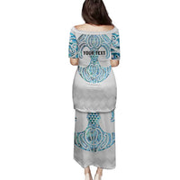 Queensland Maori Kiwi Personalised Family Matching Puletasi and Hawaiian Shirt Ma Kakariki Papua Shell Maori Tribal Tattoo LT9 - Polynesian Pride