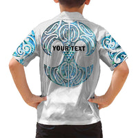 Queensland Maori Kiwi Personalised Family Matching Summer Maxi Dress and Hawaiian Shirt Ma Kakariki Papua Shell Maori Tribal Tattoo LT9 - Polynesian Pride