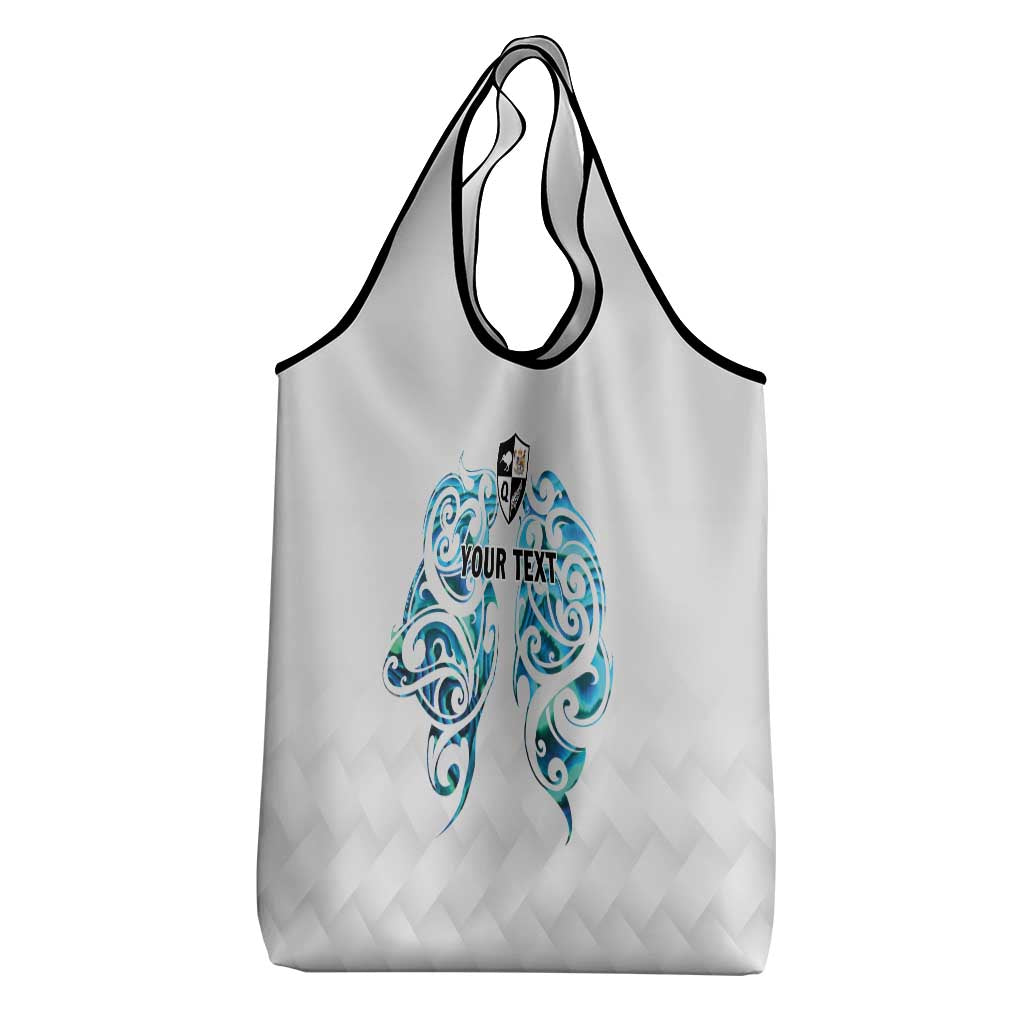 Queensland Maori Kiwi Personalised Grocery Bag Ma Kakariki Papua Shell Maori Tribal Tattoo