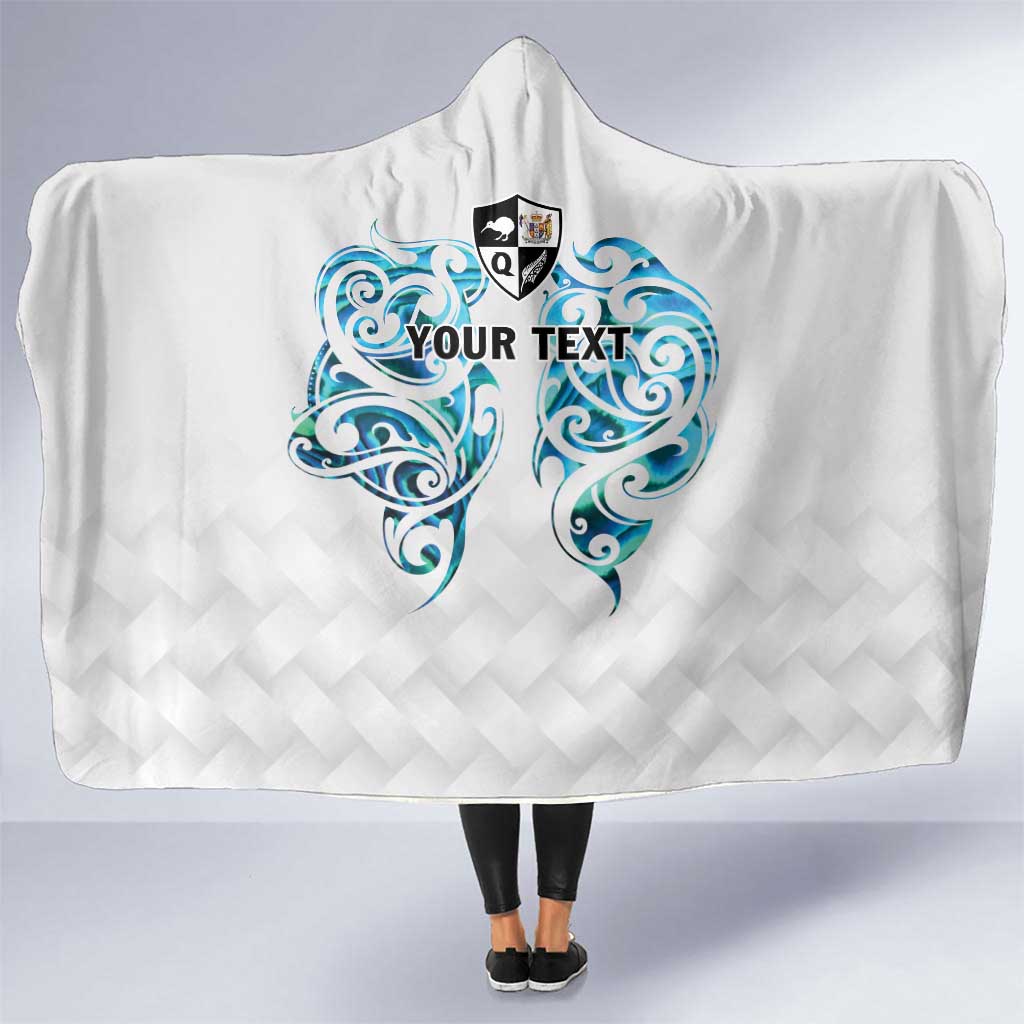 Queensland Maori Kiwi Personalised Hooded Blanket Ma Kakariki Papua Shell Maori Tribal Tattoo