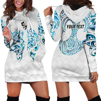 Queensland Maori Kiwi Personalised Hoodie Dress Ma Kakariki Papua Shell Maori Tribal Tattoo LT9 - Polynesian Pride