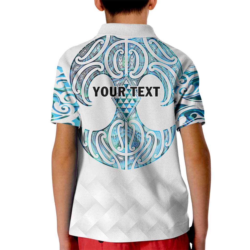 Queensland Maori Kiwi Personalised Kid Polo Shirt Ma Kakariki Papua Shell Maori Tribal Tattoo LT9 - Polynesian Pride