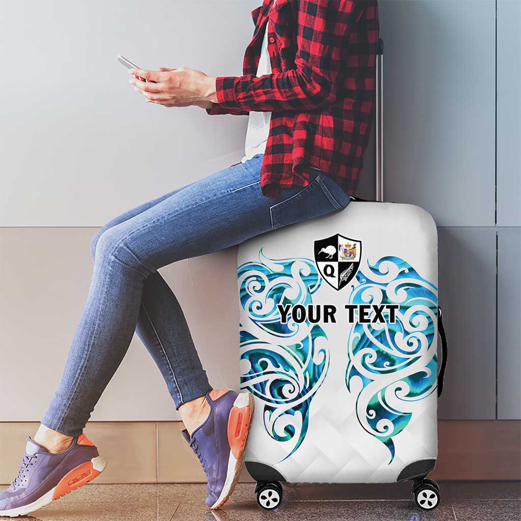 Queensland Maori Kiwi Personalised Luggage Cover Ma Kakariki Papua Shell Maori Tribal Tattoo