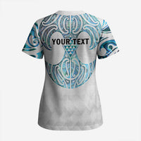 Queensland Maori Kiwi Personalised Scrub Top Ma Kakariki Papua Shell Maori Tribal Tattoo - Polynesian Pride