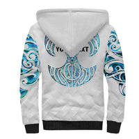Queensland Maori Kiwi Personalised Sherpa Hoodie Ma Kakariki Papua Shell Maori Tribal Tattoo