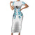 Queensland Maori Kiwi Personalised Short Sleeve Bodycon Dress Ma Kakariki Papua Shell Maori Tribal Tattoo