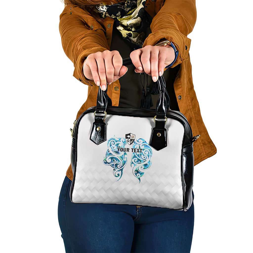 Queensland Maori Kiwi Personalised Shoulder Handbag Ma Kakariki Papua Shell Maori Tribal Tattoo