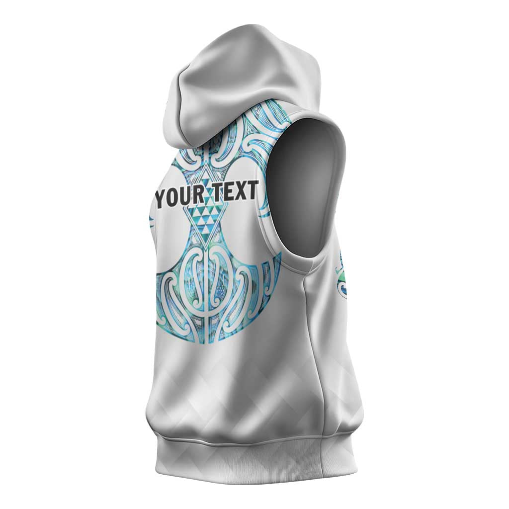 Queensland Maori Kiwi Personalised Sleeveless Hoodie Ma Kakariki Papua Shell Maori Tribal Tattoo - Polynesian Pride