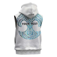 Queensland Maori Kiwi Personalised Sleeveless Zip Hoodie Ma Kakariki Papua Shell Maori Tribal Tattoo - Polynesian Pride