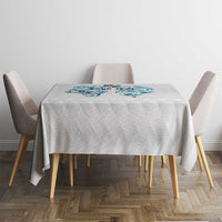 Queensland Maori Kiwi Personalised Tablecloth Ma Kakariki Papua Shell Maori Tribal Tattoo