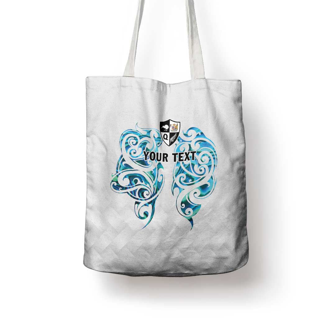 Queensland Maori Kiwi Personalised Tote Bag Ma Kakariki Papua Shell Maori Tribal Tattoo - Polynesian Pride