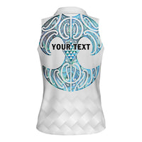 Queensland Maori Kiwi Personalised Women Sleeveless Polo Shirt Ma Kakariki Papua Shell Maori Tribal Tattoo LT9 - Polynesian Pride