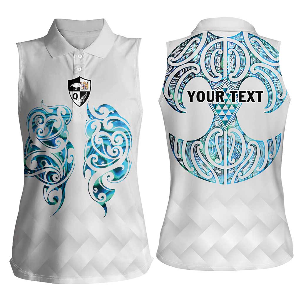 Queensland Maori Kiwi Personalised Women Sleeveless Polo Shirt Ma Kakariki Papua Shell Maori Tribal Tattoo LT9 - Polynesian Pride