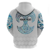 Queensland Maori Kiwi Personalised Zip Hoodie Ma Kakariki Papua Shell Maori Tribal Tattoo LT9 - Polynesian Pride