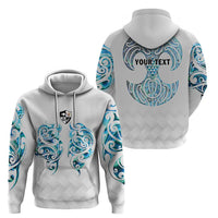 Queensland Maori Kiwi Personalised Zip Hoodie Ma Kakariki Papua Shell Maori Tribal Tattoo LT9 - Polynesian Pride