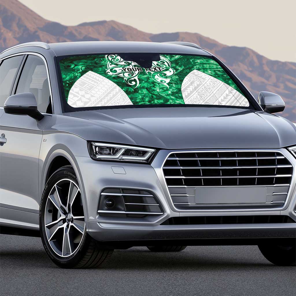 Queensland Maori Kiwi Personalised Auto Sun Shade Kikirangi Papua Shell Maori Tribal Tattoo - Polynesian Pride