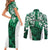Queensland Maori Kiwi Personalised Couples Matching Short Sleeve Bodycon Dress and Long Sleeve Button Shirt Kikirangi Papua Shell Maori Tribal Tattoo