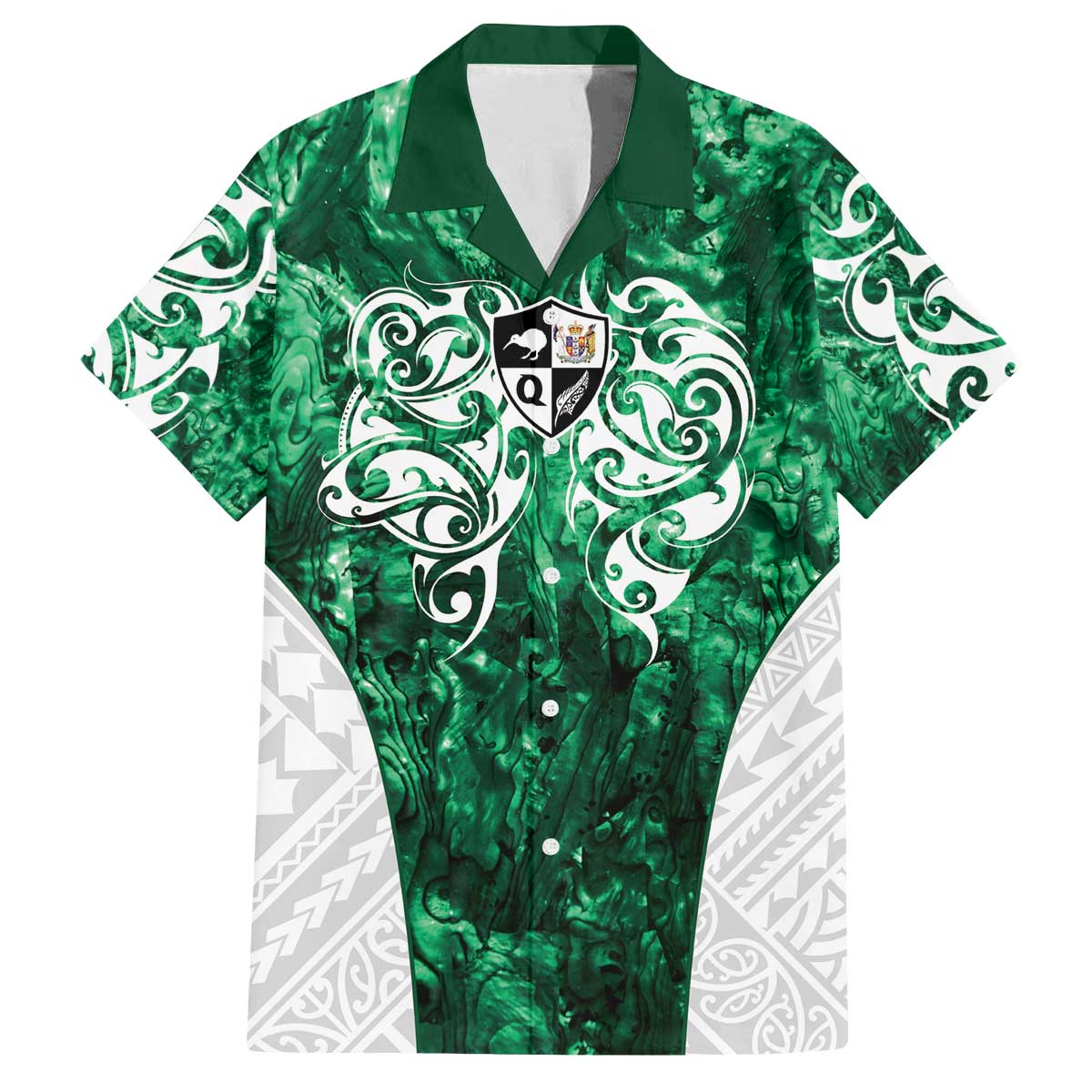 Queensland Maori Kiwi Personalised Family Matching Off The Shoulder Long Sleeve Dress and Hawaiian Shirt Kikirangi Papua Shell Maori Tribal Tattoo