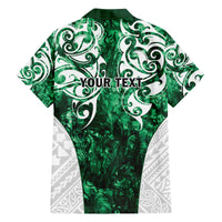 Queensland Maori Kiwi Personalised Family Matching Off The Shoulder Long Sleeve Dress and Hawaiian Shirt Kikirangi Papua Shell Maori Tribal Tattoo