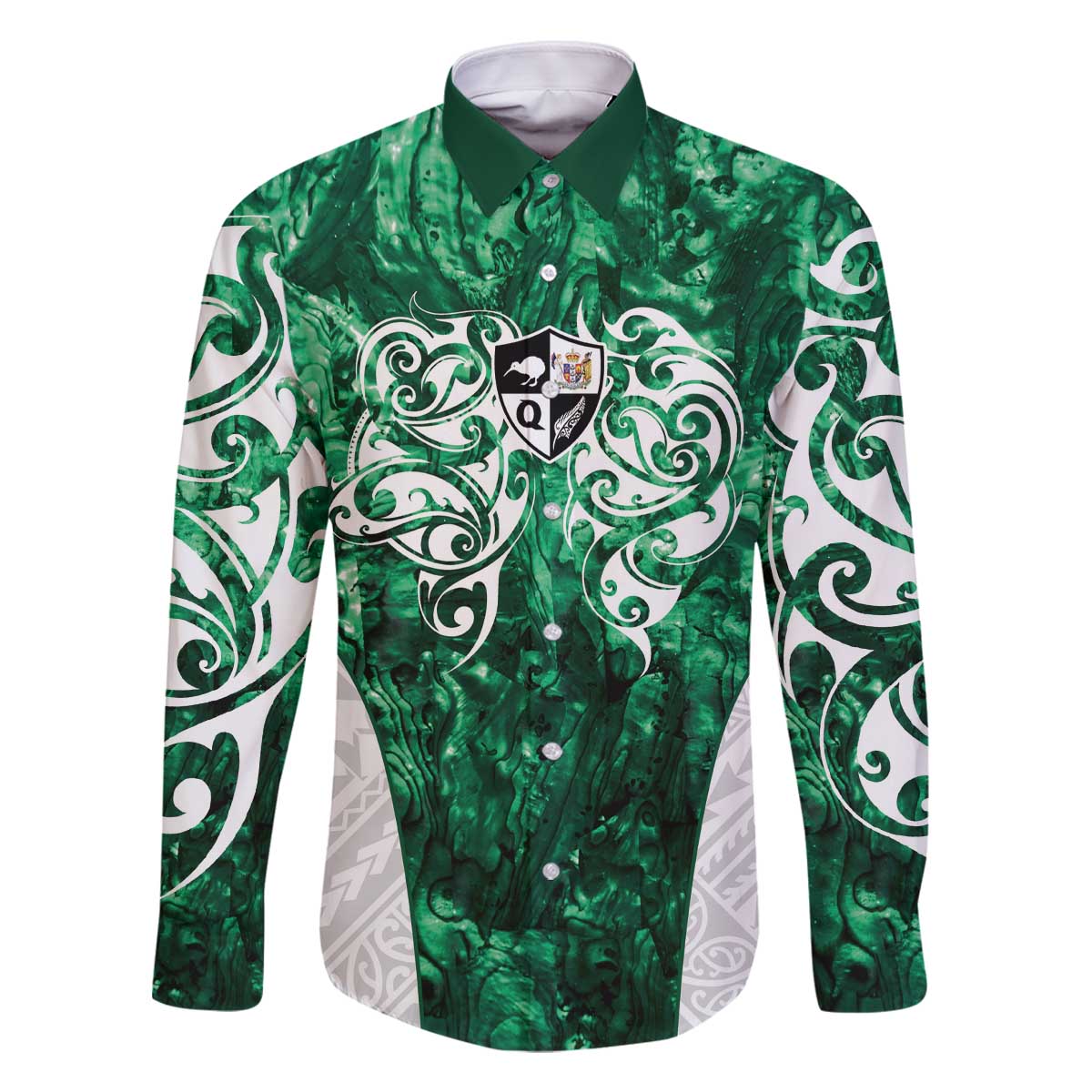 Queensland Maori Kiwi Personalised Family Matching Off The Shoulder Long Sleeve Dress and Hawaiian Shirt Kikirangi Papua Shell Maori Tribal Tattoo