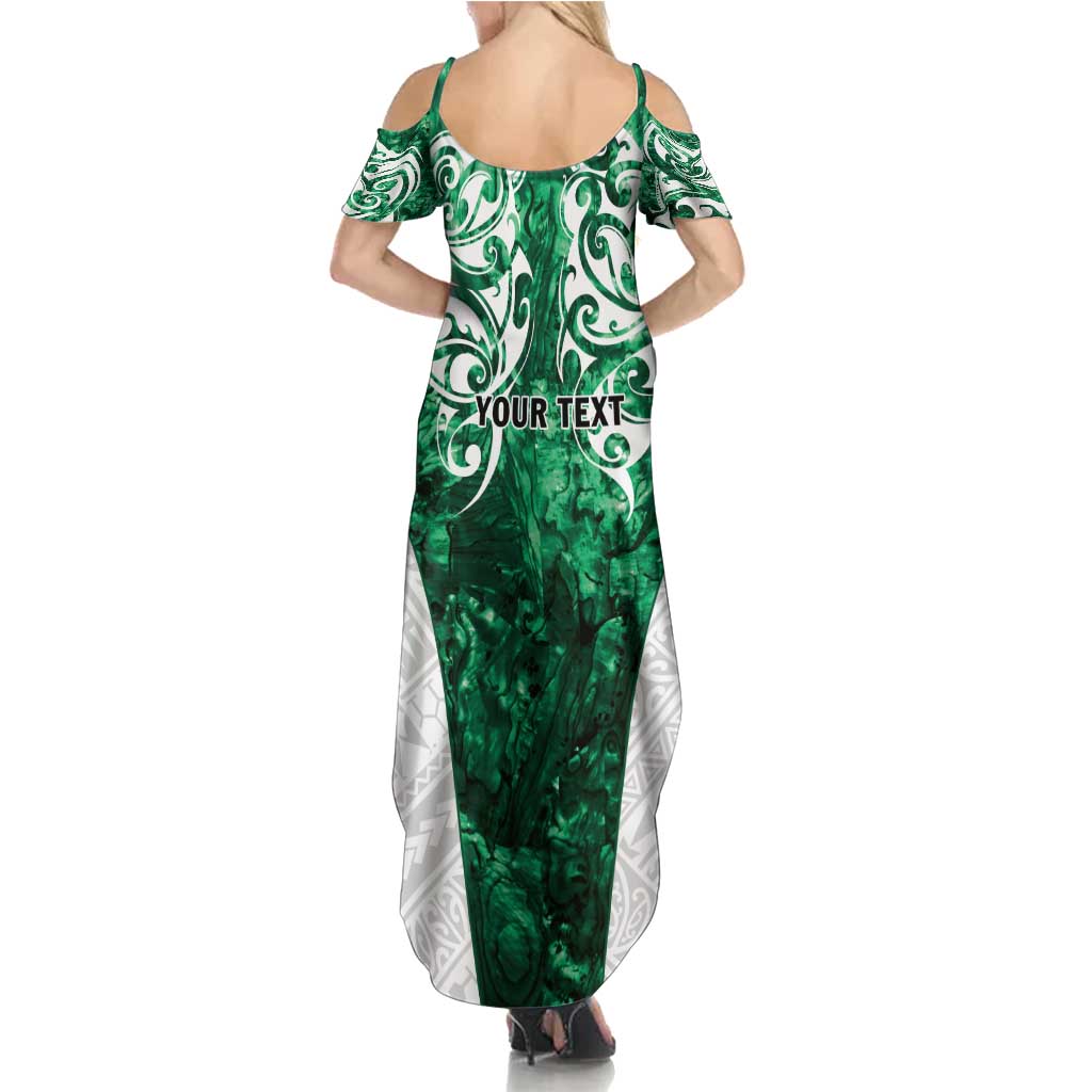 Queensland Maori Kiwi Personalised Family Matching Summer Maxi Dress and Hawaiian Shirt Kikirangi Papua Shell Maori Tribal Tattoo LT9 - Polynesian Pride