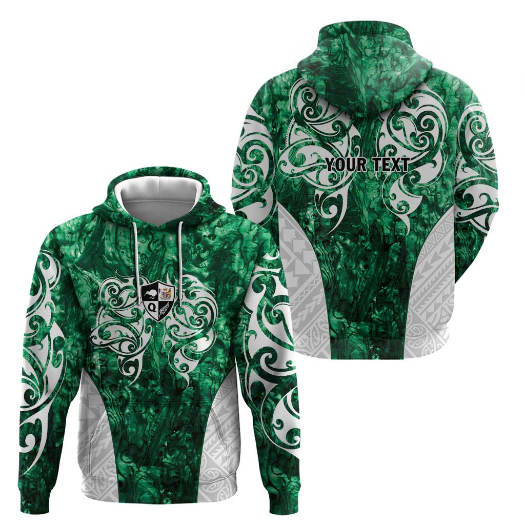 Queensland Maori Kiwi Personalised Hoodie Kikirangi Papua Shell Maori Tribal Tattoo