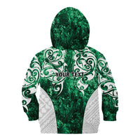 Queensland Maori Kiwi Personalised Kid Hoodie Kikirangi Papua Shell Maori Tribal Tattoo