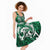 Queensland Maori Kiwi Personalised Midi Dress Kikirangi Papua Shell Maori Tribal Tattoo - Polynesian Pride