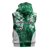 Queensland Maori Kiwi Personalised Sleeveless Hoodie Kikirangi Papua Shell Maori Tribal Tattoo - Polynesian Pride