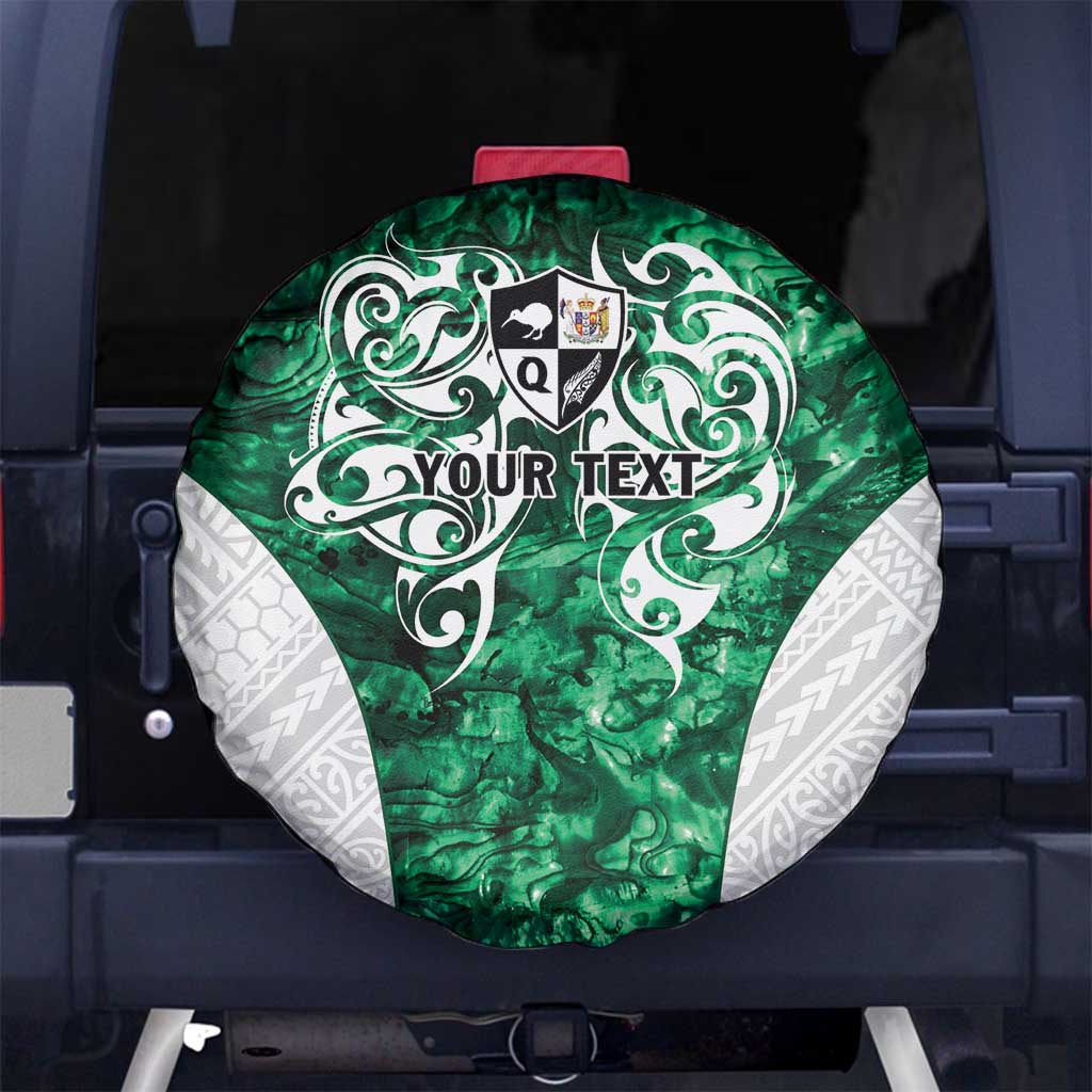Queensland Maori Kiwi Personalised Spare Tire Cover Kikirangi Papua Shell Maori Tribal Tattoo LT9 No hole Green - Polynesian Pride