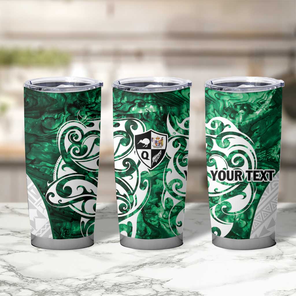 Queensland Maori Kiwi Personalised Tumbler Cup Kikirangi Papua Shell Maori Tribal Tattoo