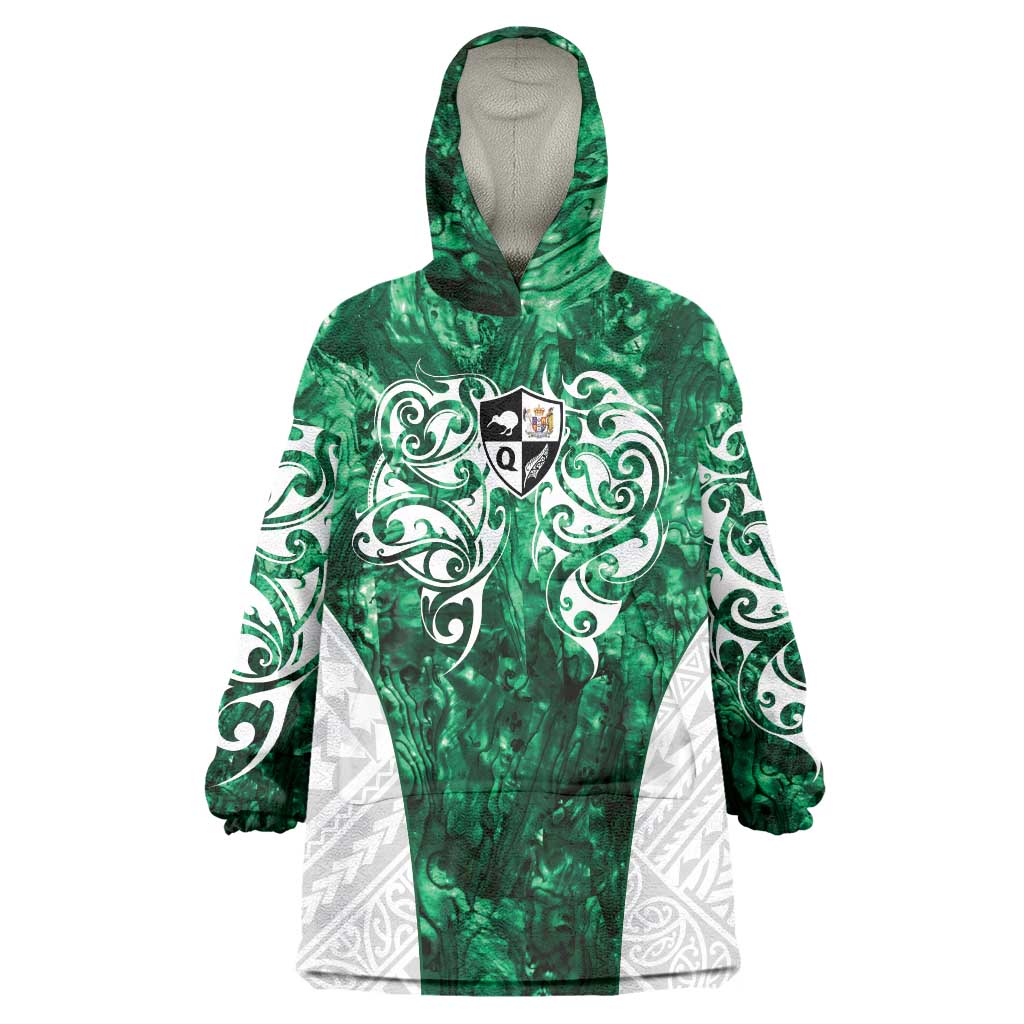 Queensland Maori Kiwi Personalised Wearable Blanket Hoodie Kikirangi Papua Shell Maori Tribal Tattoo
