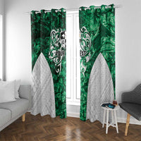 Queensland Maori Kiwi Personalised Window Curtain Kikirangi Papua Shell Maori Tribal Tattoo