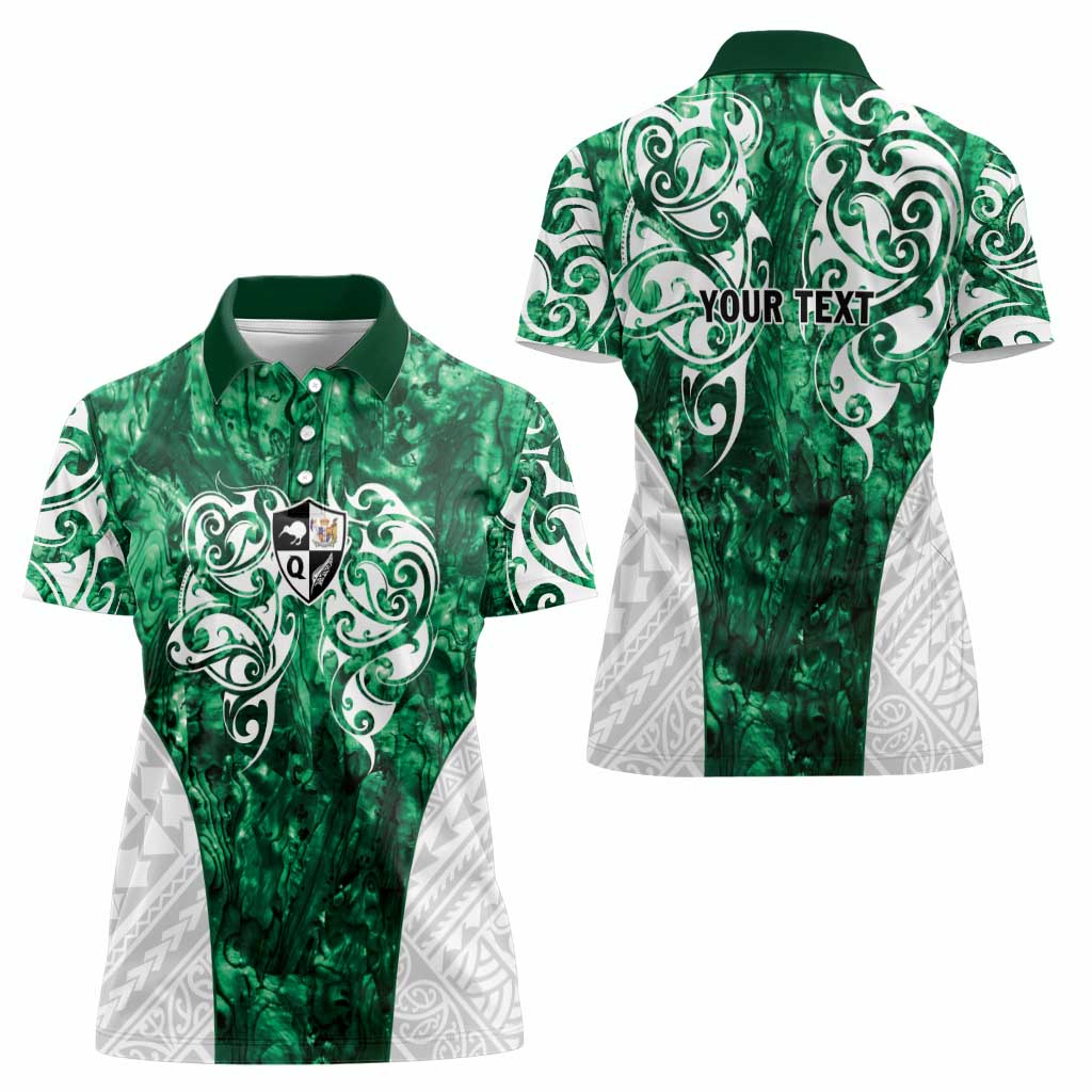 Queensland Maori Kiwi Personalised Women Polo Shirt Kikirangi Papua Shell Maori Tribal Tattoo LT9 - Polynesian Pride
