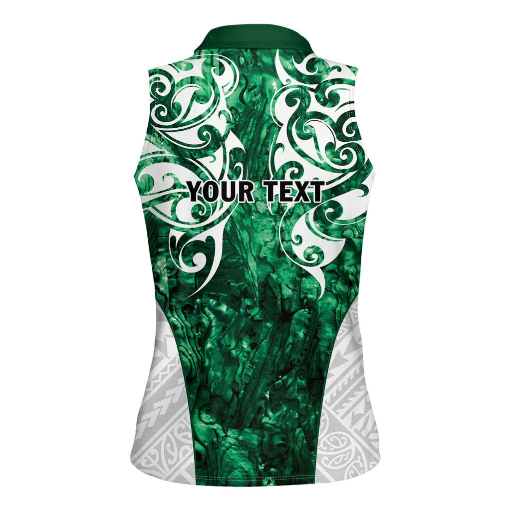 Queensland Maori Kiwi Personalised Women Sleeveless Polo Shirt Kikirangi Papua Shell Maori Tribal Tattoo LT9 - Polynesian Pride