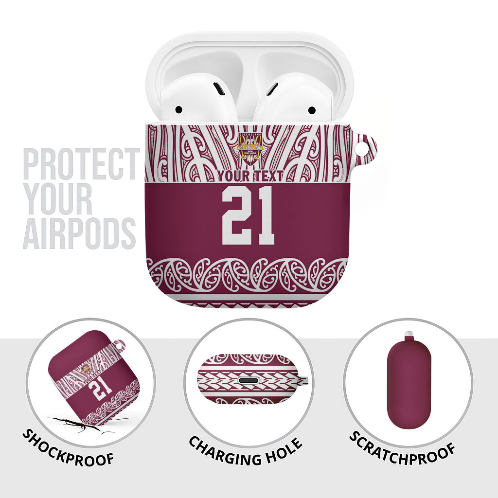 Queensland Maori Nga Hau E Wha Custom AirPods Case Polynesian Maori Tribal Pattern LT9 - Polynesian Pride