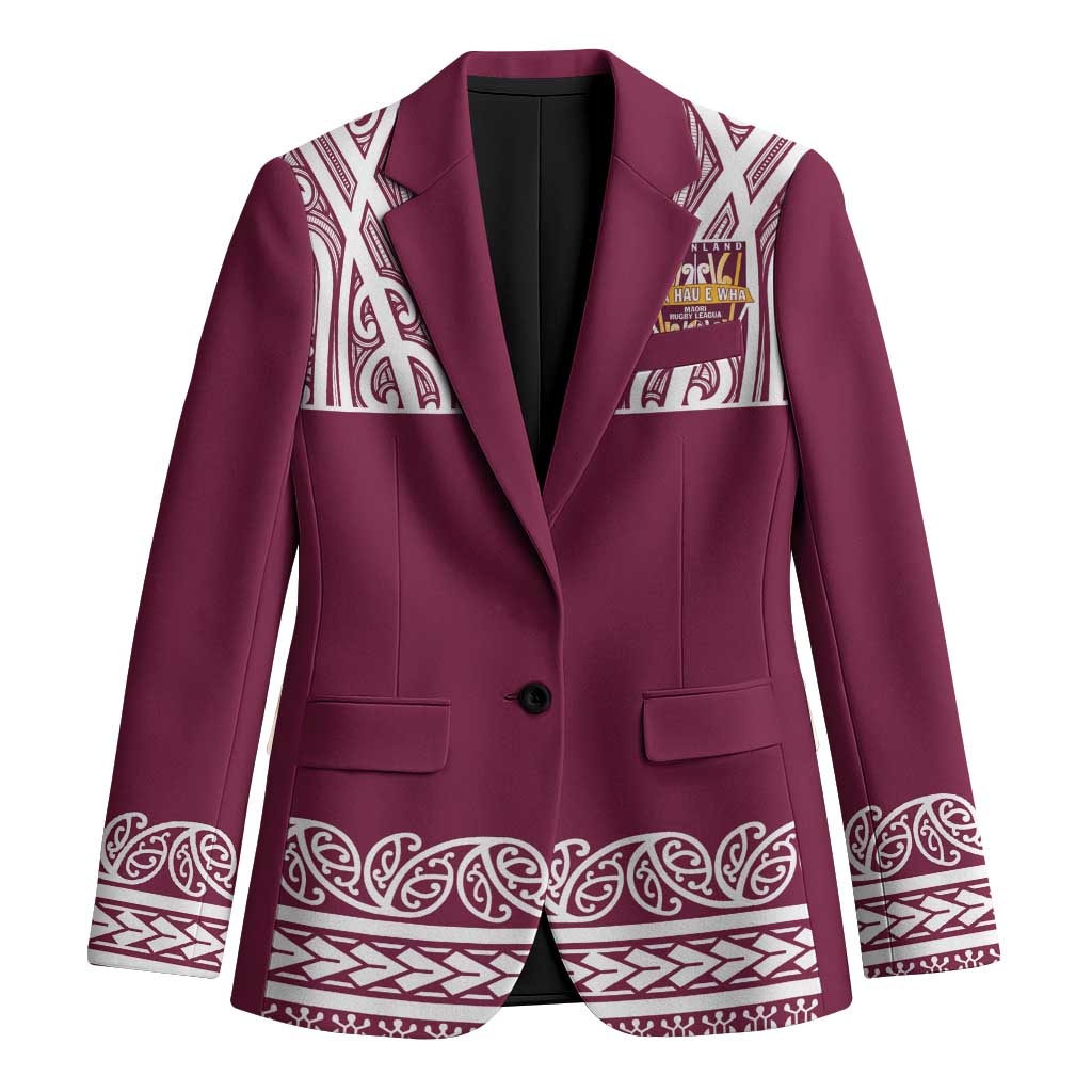 Queensland Maori Nga Hau E Wha Custom Blazer Polynesian Maori Tribal Pattern - Polynesian Pride